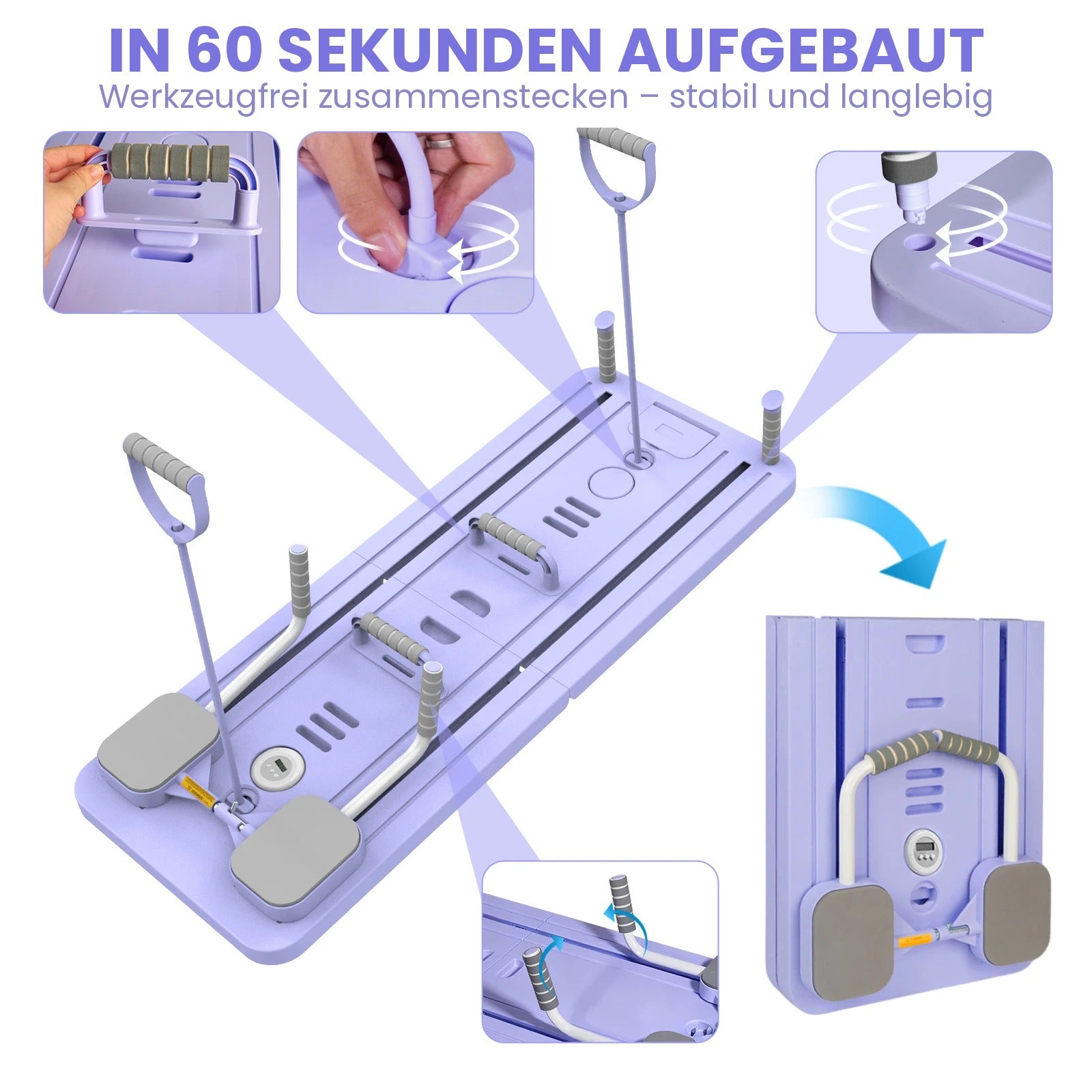Movira Pilates Board – 5-in-1 Training für Zuhause | Klappbar